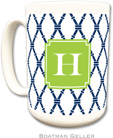 Boatman Geller - Personalized Coffee Mugs (Bamboo Navy & Green Preset)