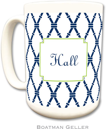 Boatman Geller - Personalized Coffee Mugs (Bamboo Navy & Green)