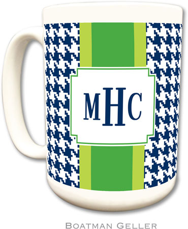 Boatman Geller - Personalized Coffee Mugs (Alex Houndstooth Navy)