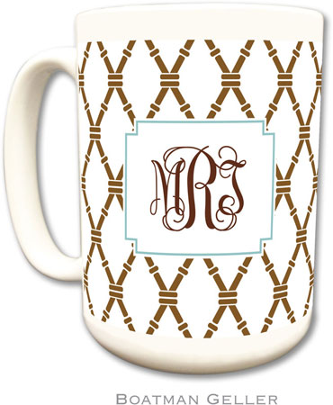 Boatman Geller - Personalized Coffee Mugs (Bamboo Brown & Slate)