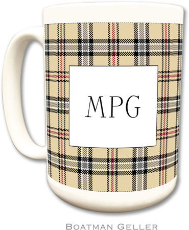 Boatman Geller - Personalized Coffee Mugs (Town Plaid)