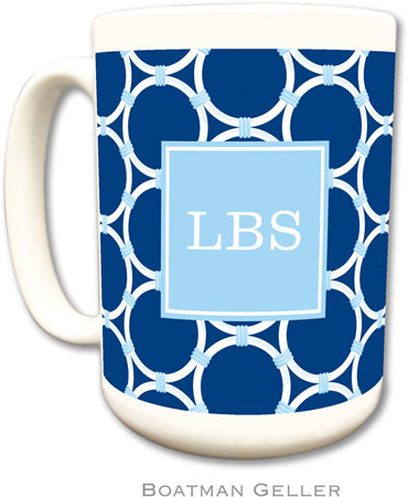 Boatman Geller - Personalized Coffee Mugs (Bamboo Rings Navy Preset) Boatman Geller - Personalized Coffee Mugs (Bamboo Rings Navy Preset)