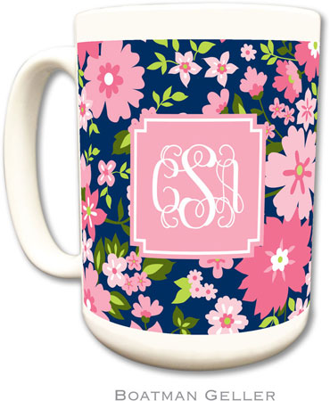 Boatman Geller - Personalized Coffee Mugs (Caroline Floral Pink Preset)