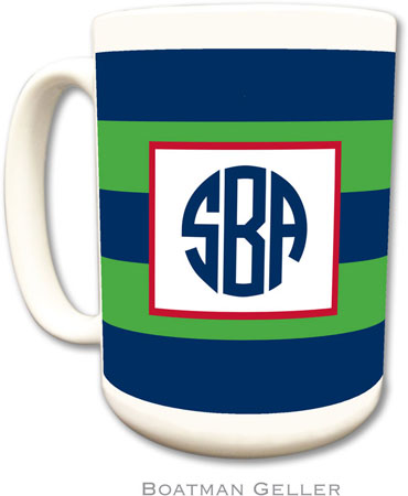 Boatman Geller - Personalized Coffee Mugs (Rugby Navy & Kelly)