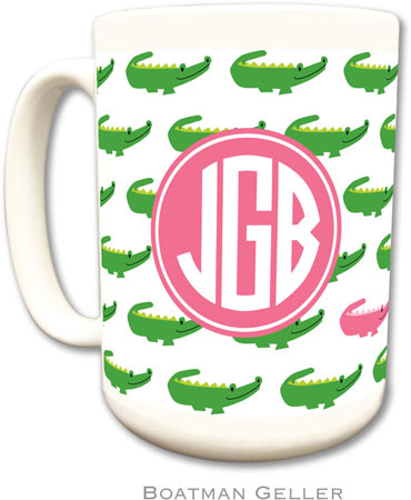 Boatman Geller - Personalized Coffee Mugs (Alligator Repeat Preset)