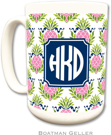 Boatman Geller - Personalized Coffee Mugs (Pineapple Repeat Pink Preset)
