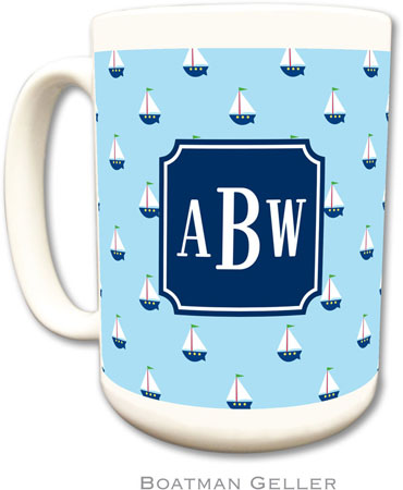 Boatman Geller - Personalized Coffee Mugs (Little Sailboat Preset) Boatman Geller - Personalized Coffee Mugs (Little Sailboat Preset)