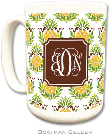 Boatman Geller - Personalized Coffee Mugs (Pineapple Repeat Preset)