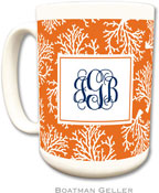 Boatman Geller - Personalized Coffee Mugs (Coral Repeat)