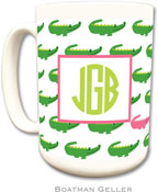Boatman Geller - Personalized Coffee Mugs (Alligator Repeat)