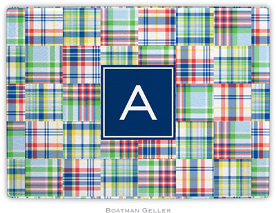 Boatman Geller - Personalized Cutting Boards (Madras Patch Blue Preset) Boatman Geller - Personalized Cutting Boards (Madras Patch Blue Preset)