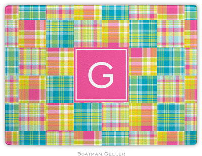 Boatman Geller - Personalized Cutting Boards (Madras Patch Bright Preset) Boatman Geller - Personalized Cutting Boards (Madras Patch Bright Preset)