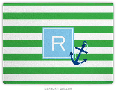 Boatman Geller - Personalized Cutting Boards (Stripe Anchor Preset) Boatman Geller - Personalized Cutting Boards (Stripe Anchor Preset)