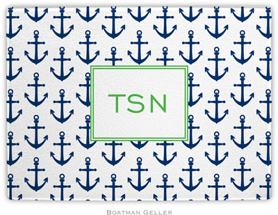 Boatman Geller - Personalized Cutting Boards (Anchors Navy)