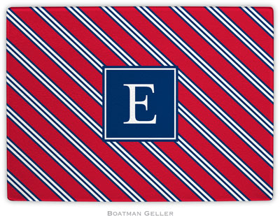 Boatman Geller - Personalized Cutting Boards (Repp Tie Red & Navy Preset)