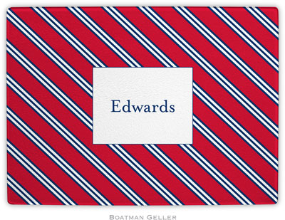 Boatman Geller - Personalized Cutting Boards (Repp Tie Red & Navy)