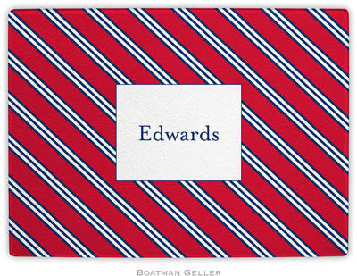 Boatman Geller - Personalized Cutting Boards (Repp Tie Red & Navy) Boatman Geller - Personalized Cutting Boards (Repp Tie Red & Navy)