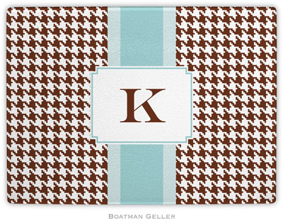 Boatman Geller - Personalized Cutting Boards (Alex Houndstooth Chocolate)