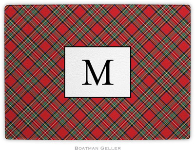 Boatman Geller - Personalized Cutting Boards (Plaid Red)