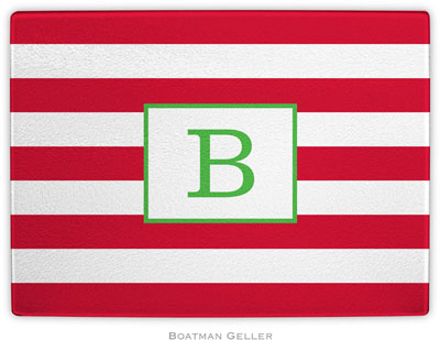 Boatman Geller - Personalized Cutting Boards (Awning Stripe Red)