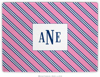 Boatman Geller - Personalized Cutting Boards (Repp Tie Pink & Navy)