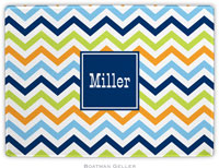 Boatman Geller - Personalized Cutting Boards (Chevron Blue Orange & Lime Preset)