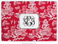 Boatman Geller - Personalized Cutting Boards (Chinoiserie Red)