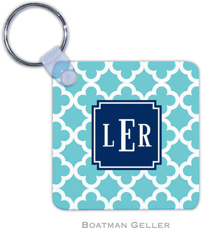 Boatman Geller - Create-Your-Own Personalized Key Chains (Bristol Tile Teal Preset) Boatman Geller - Create-Your-Own Personalized Key Chains (Bristol Tile Teal Preset)