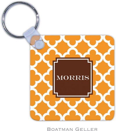 Boatman Geller - Create-Your-Own Personalized Key Chains (Bristol Tile Tangerine Preset)