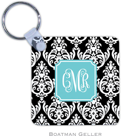 Boatman Geller - Create-Your-Own Personalized Key Chains (Madison Damask Black Preset)