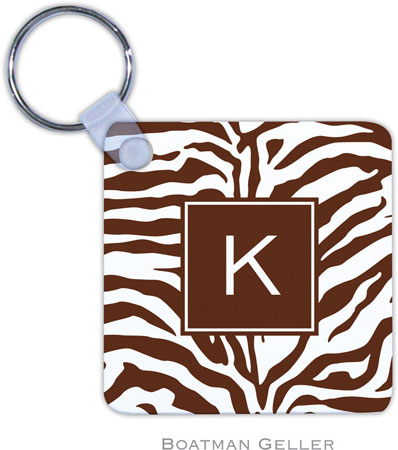 Boatman Geller - Create-Your-Own Personalized Key Chains (Zebra Chocolate Preset)