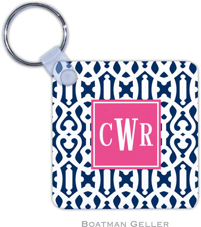 Boatman Geller - Create-Your-Own Personalized Key Chains (Cameron Navy Preset)