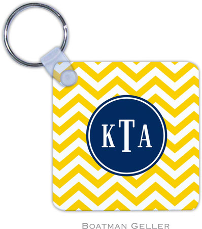 Boatman Geller - Create-Your-Own Personalized Key Chains (Chevron Sunflower Preset)