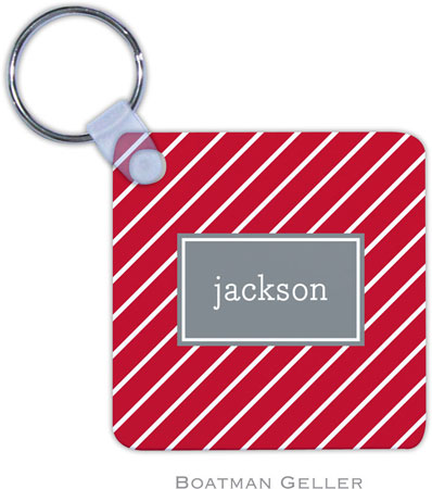 Boatman Geller - Create-Your-Own Personalized Key Chains (Kent Stripe Cherry Preset)