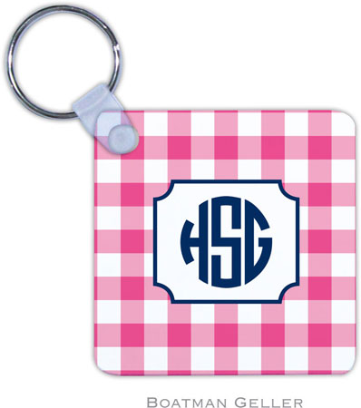 Boatman Geller - Create-Your-Own Personalized Key Chains (Classic Check Raspberry) Boatman Geller - Create-Your-Own Personalized Key Chains (Classic Check Raspberry)
