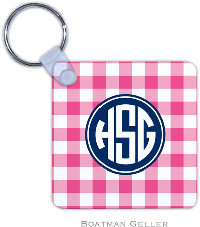 Boatman Geller - Create-Your-Own Personalized Key Chains (Classic Check Raspberry Preset) Boatman Geller - Create-Your-Own Personalized Key Chains (Classic Check Raspberry Preset)