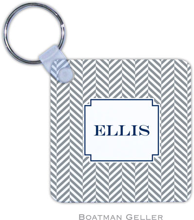 Boatman Geller - Create-Your-Own Personalized Key Chains (Herringbone Gray) Boatman Geller - Create-Your-Own Personalized Key Chains (Herringbone Gray)