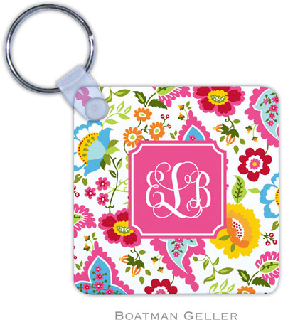 Boatman Geller - Personalized Key Chains (Bright Floral Preset)
