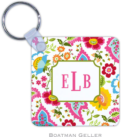 Boatman Geller - Personalized Key Chains (Bright Floral)