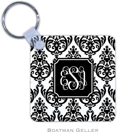 Boatman Geller - Personalized Key Chains (Madison Damask White with Black Preset) Boatman Geller - Personalized Key Chains (Madison Damask White with Black Preset)