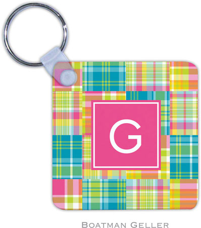 Boatman Geller - Personalized Key Chains (Madras Patch Bright Preset)