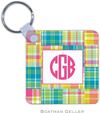 Boatman Geller - Personalized Key Chains (Madras Patch Bright)