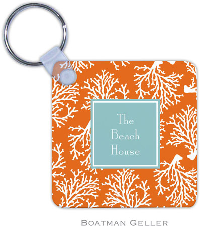Boatman Geller - Personalized Key Chains (Coral Repeat Preset)