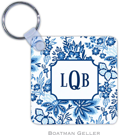 Boatman Geller - Personalized Key Chains (Classic Floral Blue) Boatman Geller - Personalized Key Chains (Classic Floral Blue)