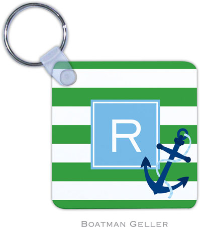 Boatman Geller - Personalized Key Chains (Stripe Anchor Preset)