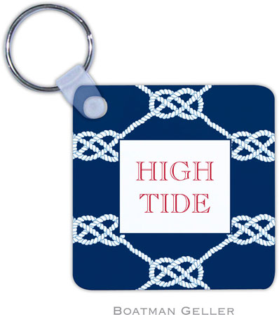 Boatman Geller - Personalized Key Chains (Nautical Knot Navy)