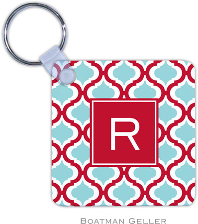 Boatman Geller - Personalized Key Chains (Kate Red & Teal Preset)