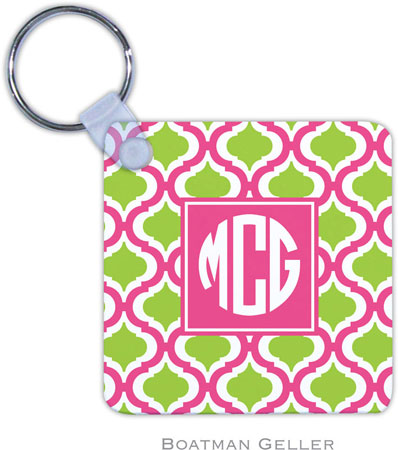 Boatman Geller - Personalized Key Chains (Kate Raspberry & Lime Preset)