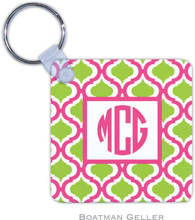 Boatman Geller - Personalized Key Chains (Kate Raspberry & Lime)