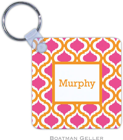 Boatman Geller - Personalized Key Chains (Kate Tangerine & Raspberry)